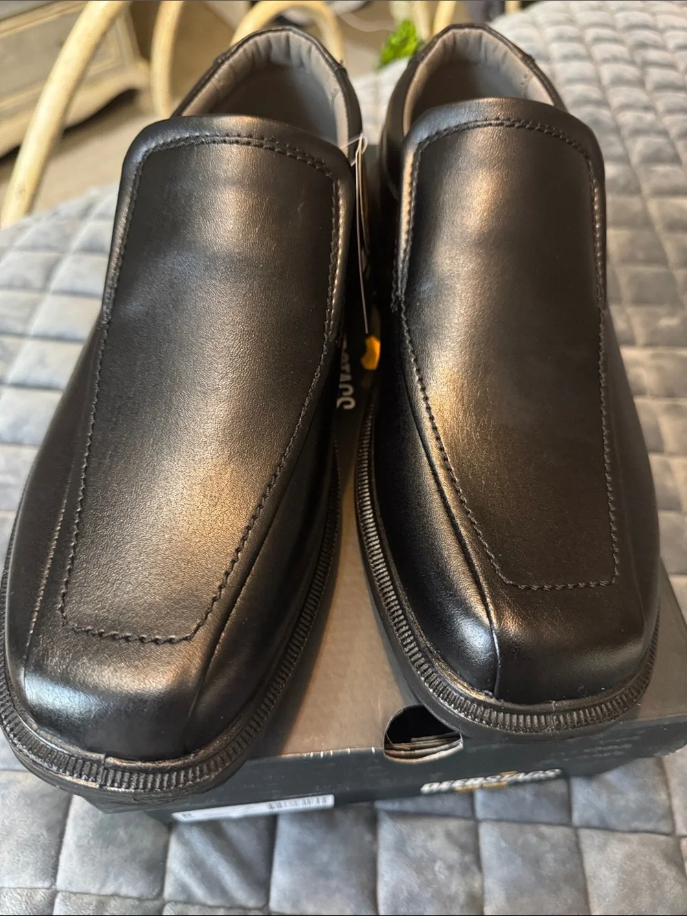 Deerstags Men's Black Slip-On Dress Loafers